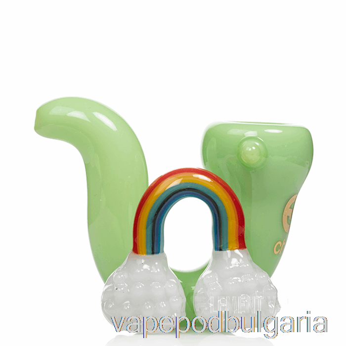 Vape 10000 Дръпки Cheech Glass Rain 'n' Rainbows Hand Pipe Green (jade)